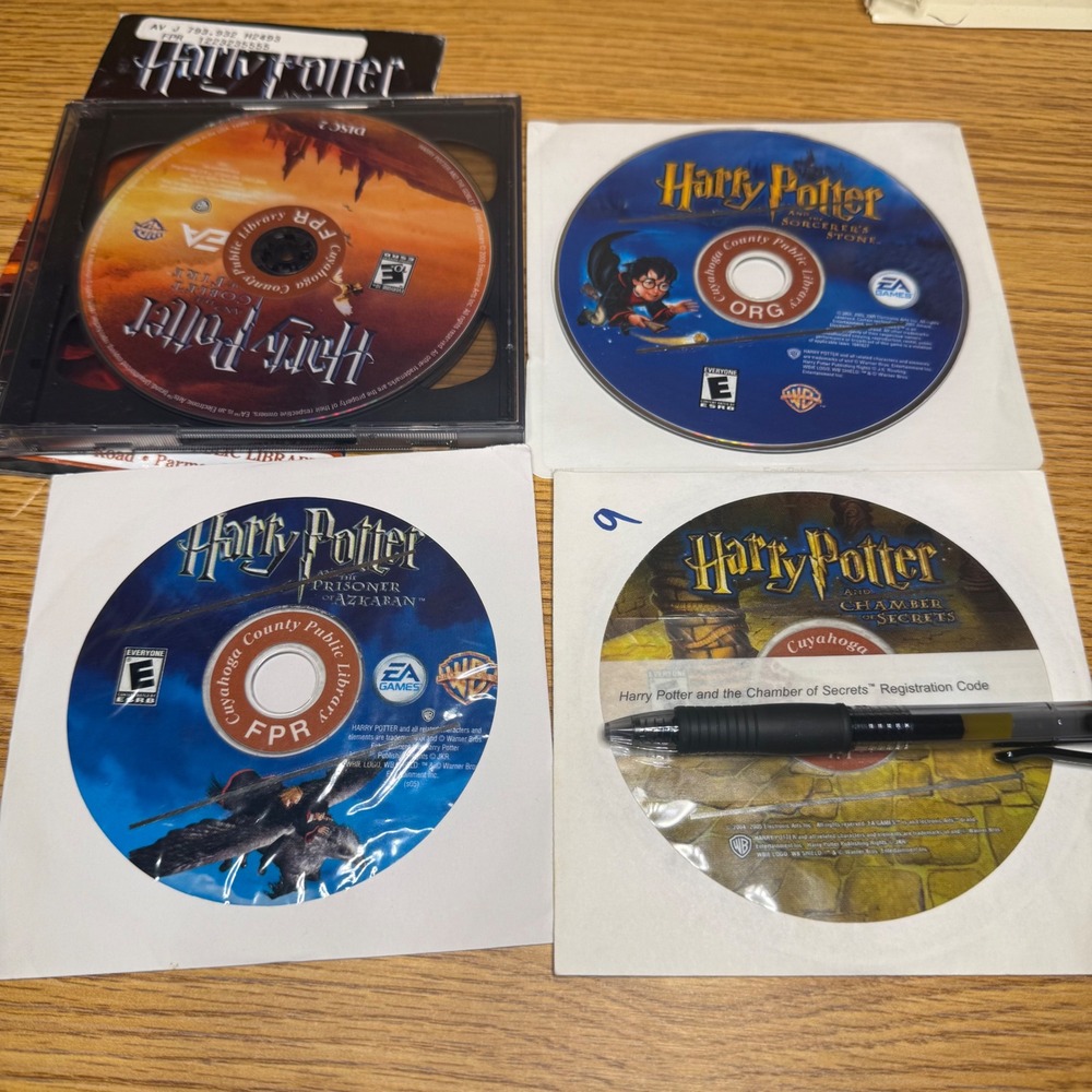 Harry Potter PC Game Lot Sorcerers Stone Chamber Prisoner Goblet of Fire EA